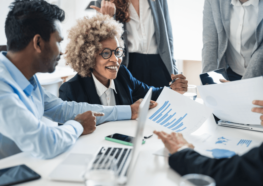 people working together